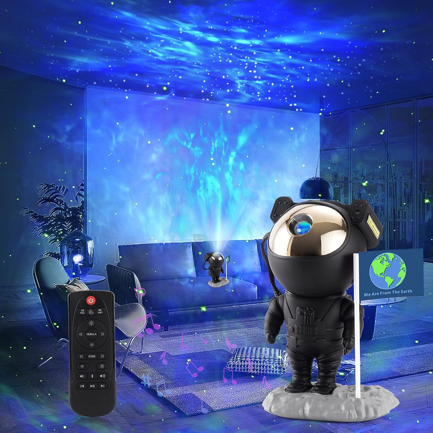 Astronaut Galaxy Projector with Bluethoot Speaker