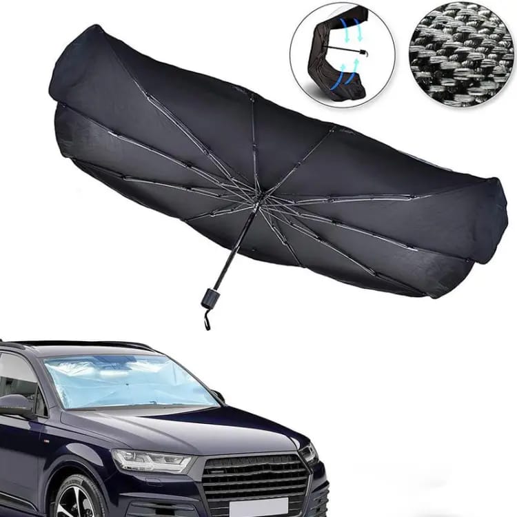 Car Umbrella Sun Shade Cover for Windshield UV Reflecting Foldable Front Car Sunshade Umbrella