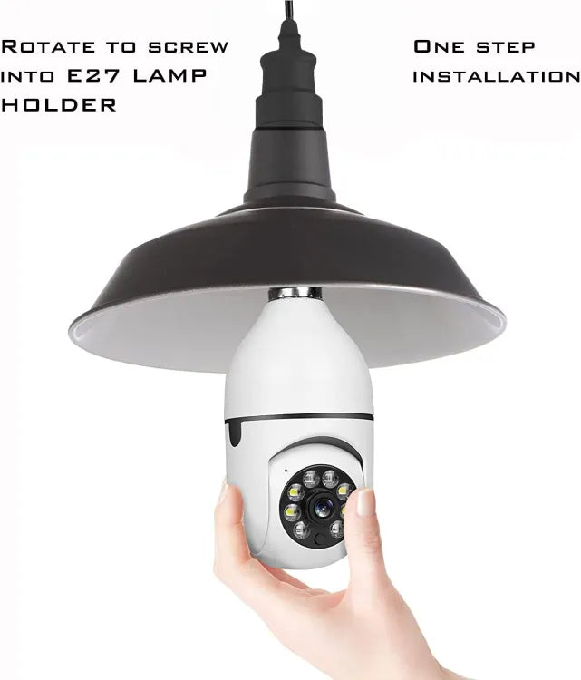 E27 light bulb camera 360-degree